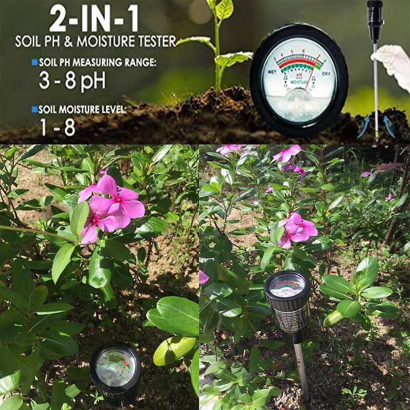 Soil PH and Hygrometer Long Probe of 11.6 Inch(295 mm) Garden Tools USE Orchards Vineyards Lawns Far