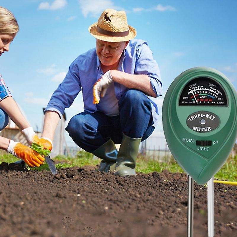 Soil Tester Moisture Analyzer Soil Ph Meter 3-In-1 Soil Gardening Tool Set for Garden, Farm, Lawn, I