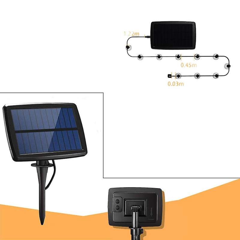 Solar 5.5M 10 Led Light String G40 Outdoor Decorative Ambient Light Wedding Round Warm Romantic Ligh