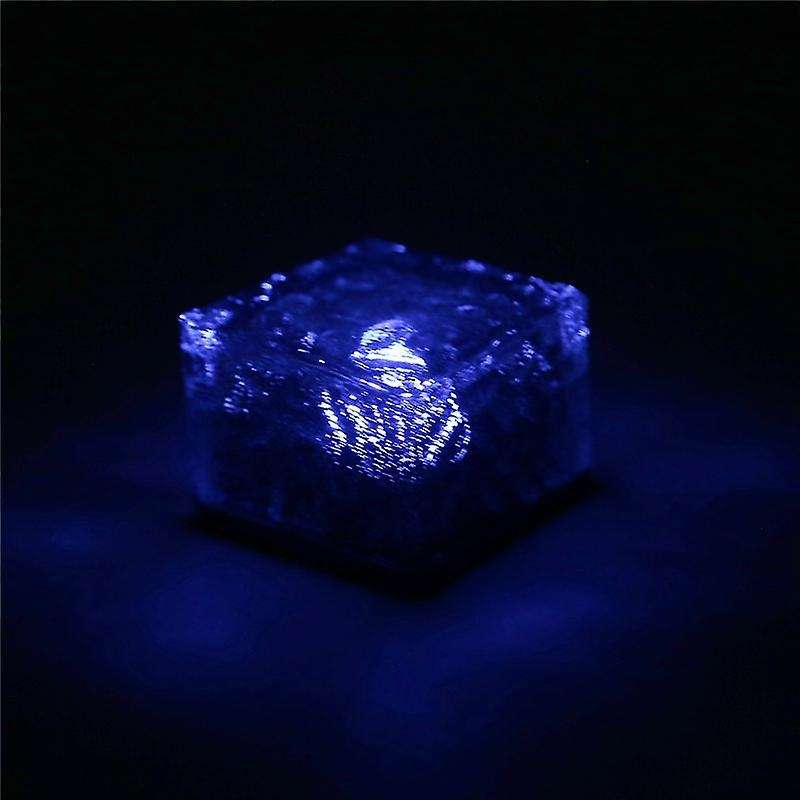 Solar Brick Lights 4 Pack Solar Ice Square Lights Solar Glass Brick Light for Christmas Garden Pati