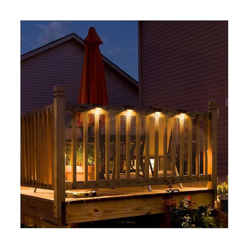 Solar Deck Lights Outdoor 16 Pack, Solar Step Lights Waterproof Led Solar Lights for Outdoor Stairs,