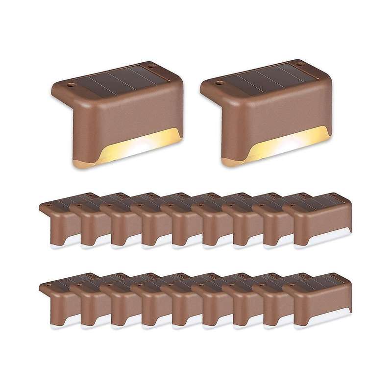Solar Deck Lights Outdoor 16 Pack, Solar Step Lights Waterproof Led Solar Lights for Outdoor Stairs,