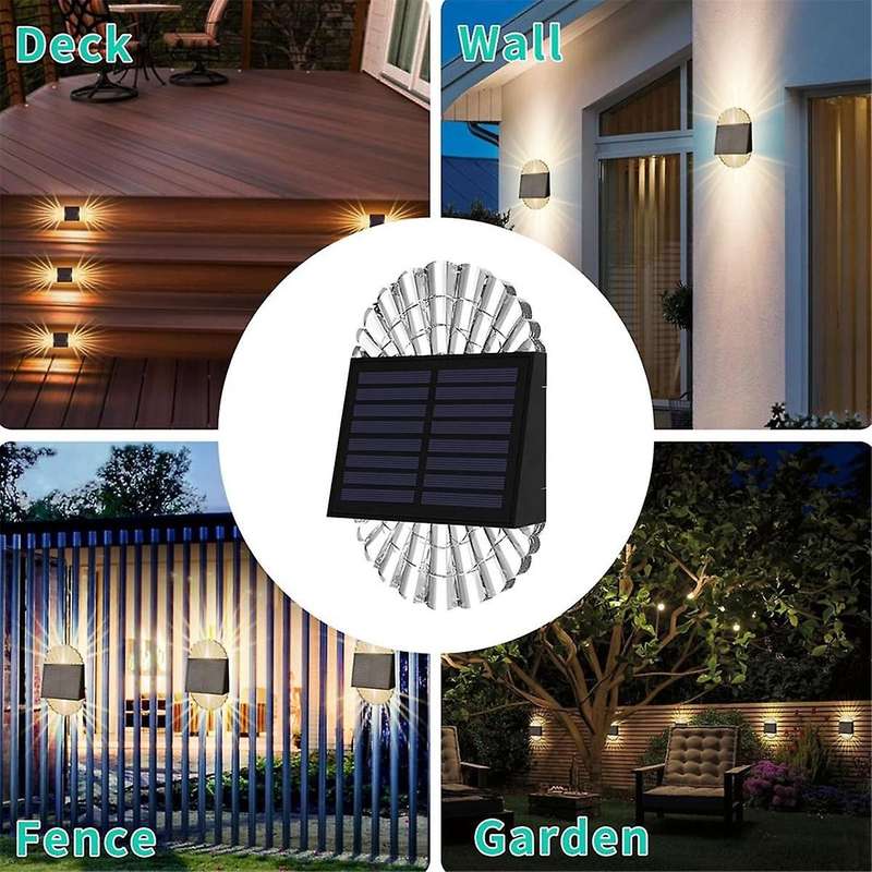 Solar Deck Post Outdoor Lights, Solar Fence Driveway Lights, Solar Step LED Lights Outdoor Waterproo