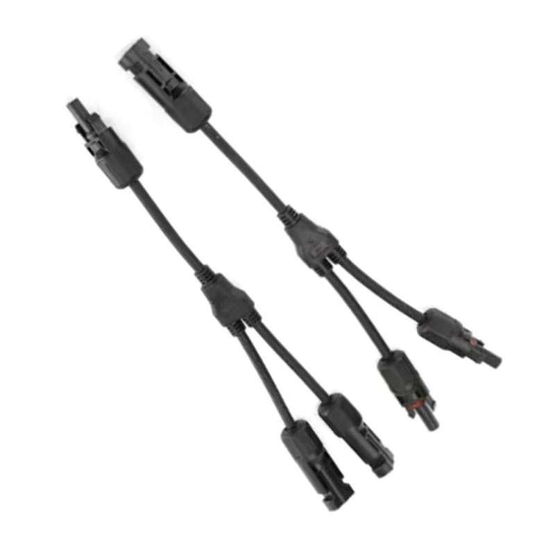 Solar Connectors Y Branch Parallel PV Adapter Cable Wire Plug Tool Kit for Solar Panel(M/FF+F/MM)