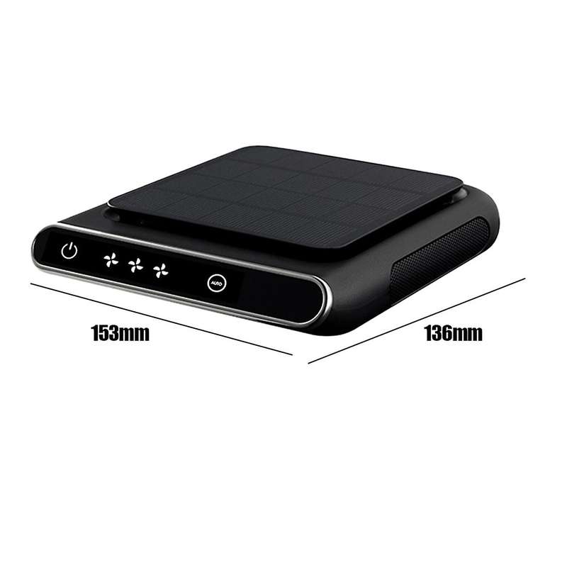 Solar Car Air Purifier Negative Ion Vehicle Air Cleaner Freshener Portable Household Mini Deodorant