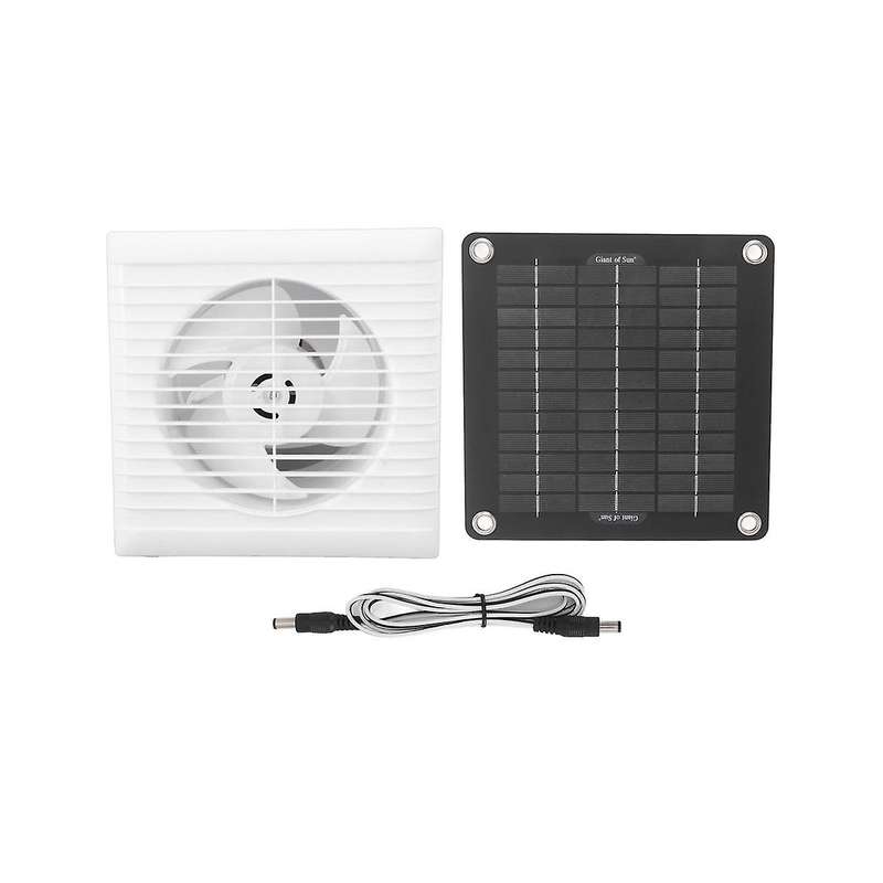 Solar Fan for Greenhouse - 50w Solar Panel + 10 Inch Solar for Shed, Chicken Coop, Greenhouse, Dog H