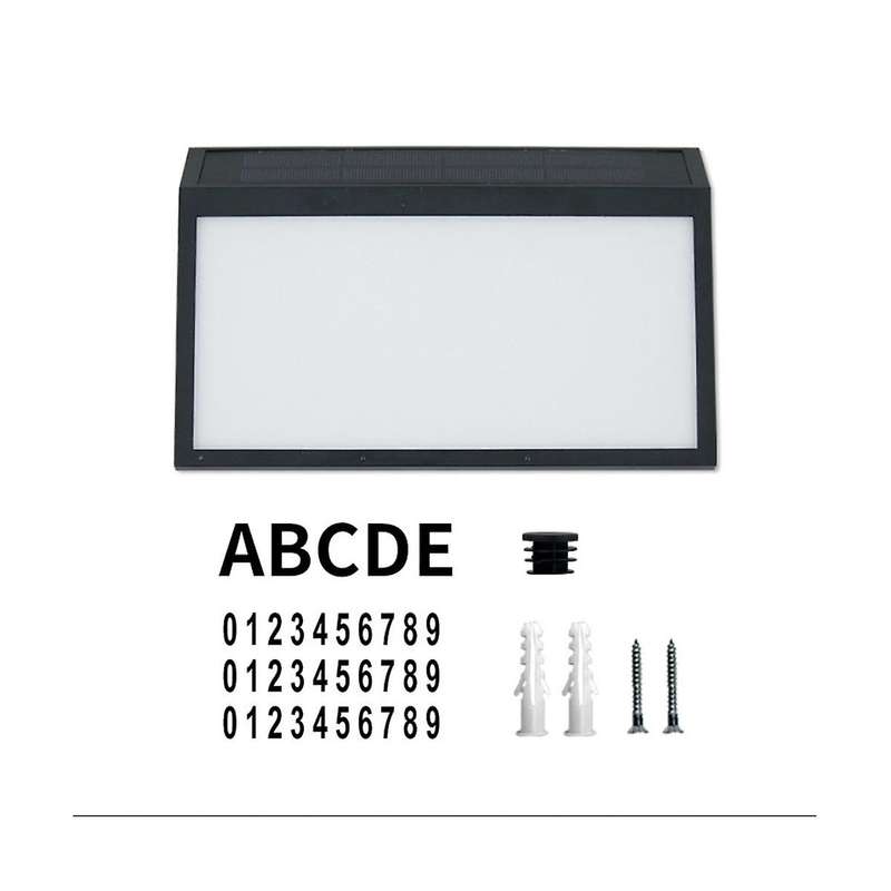 Solar Door Light Address Indication Number Plate Solar Address Sign with Light Address Plate Outdoo