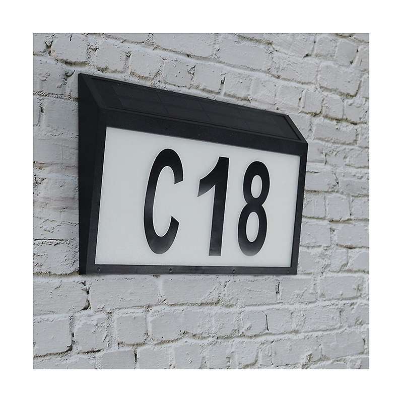 Solar Door Light Address Indication Number Plate Solar Address Sign with Light Address Plate Outdoo