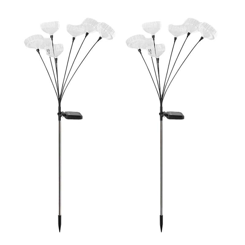 Solar Fiber Optic Jellyfish Light Outdoor Light Waterproof Led Garden Landscape Light Ground Plug La