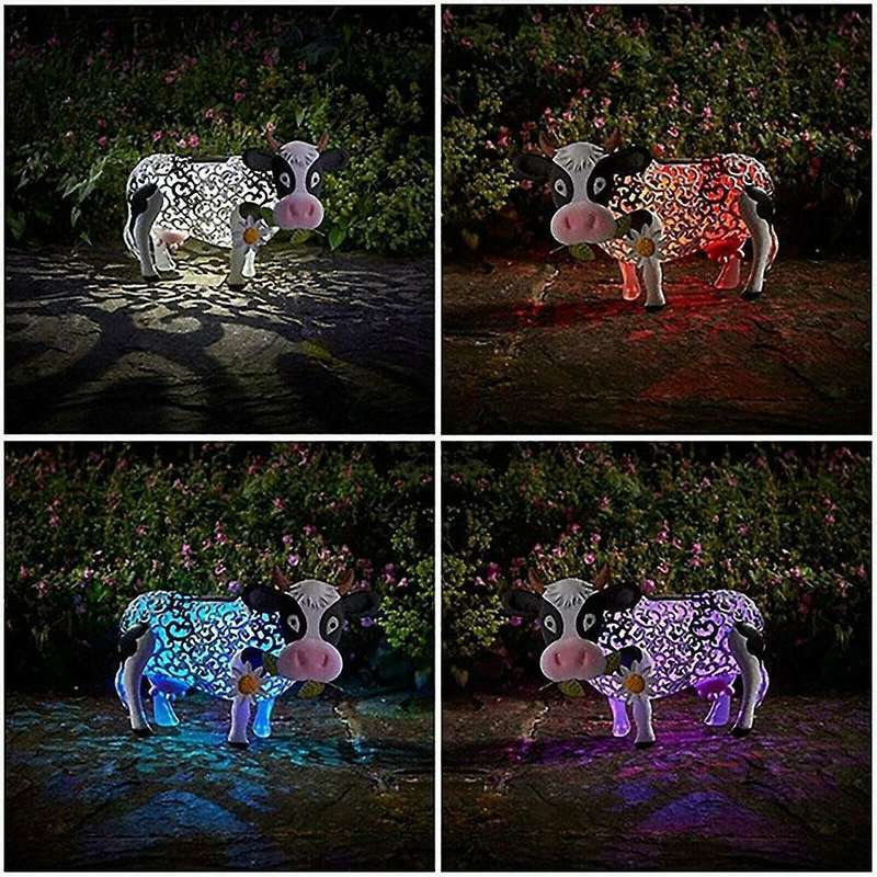 Solar Garden Daisy Cow Light Lawn Landscape LED Ornament Decor Fairy