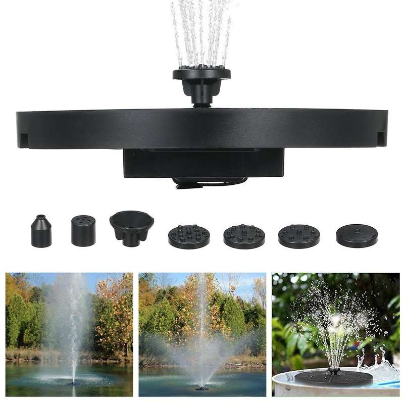 Solar Fountain Upgraded 6 Nozzle, 3.8W Solar Powered Fountain Pump , Solar Bird Bath Fountain for Bi