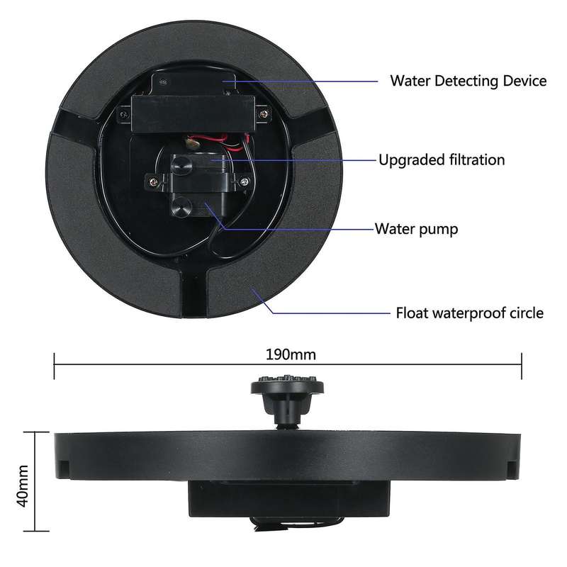 Solar Fountain Upgraded 6 Nozzle, 3.8W Solar Powered Fountain Pump , Solar Bird Bath Fountain for Bi
