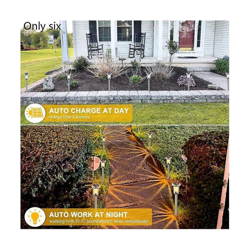 Solar Garden Lights Outdoor, Led Solar Garden Lights Outdoor Lawn , Led Solar Ground Lights (warm W