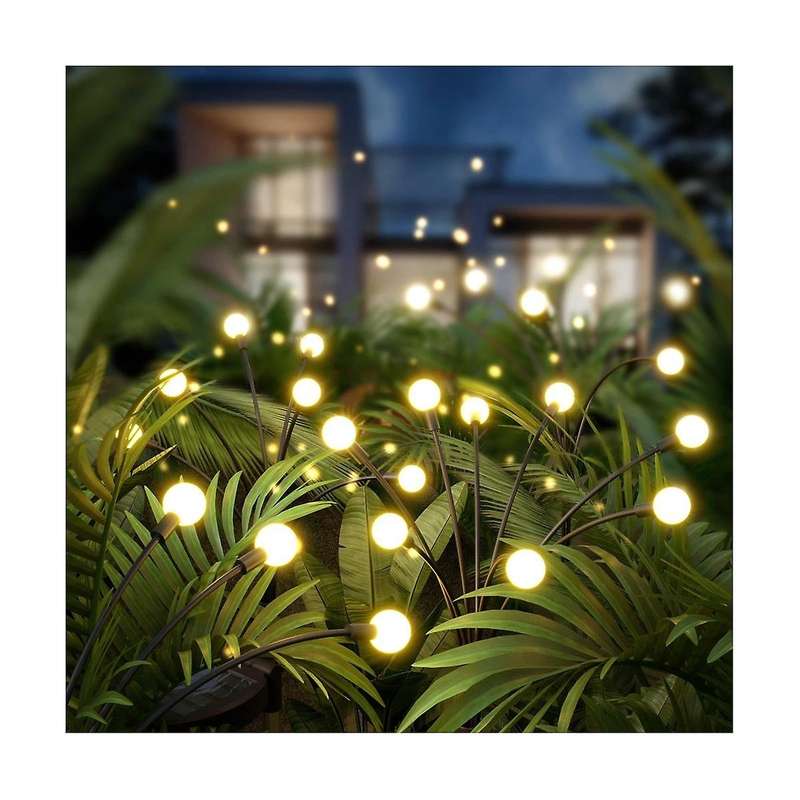 Solar Garden Lights, 2 Pack-20 Led New Upgraded Solar Swaying Lights, Sway By Wind, Firefly Lights