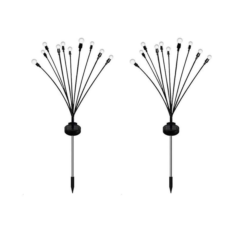 Solar Garden Lights, 2 Pack-20 Led New Upgraded Solar Swaying Lights, Sway By Wind, Firefly Lights