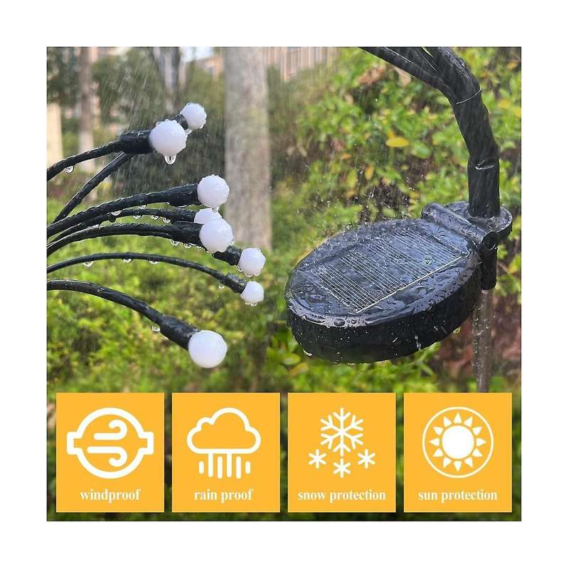 Solar Garden Lights, 2 Pack-20 Led New Upgraded Solar Swaying Lights, Sway By Wind, Firefly Lights