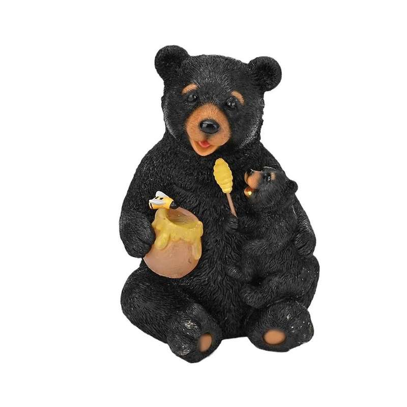 Solar Garden Statues Loving Bear Figurine Lights for Outdoor, Yard, Patio,