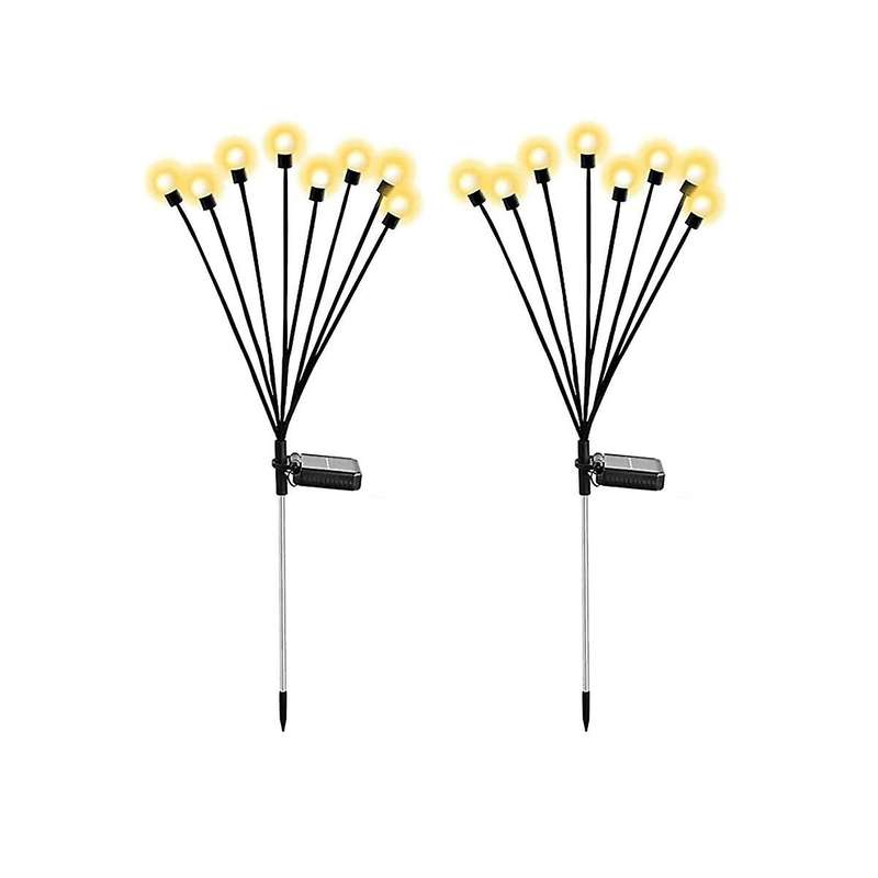 Solar Garden Lights, Upgraded 8led Firefly Lights Solar Outdoor Waterproof, Swaying Lights Decorati