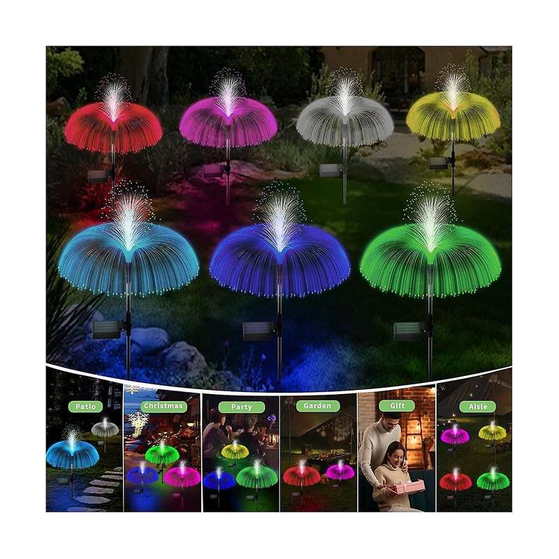Solar Garden Lights Outdoor Decorative Waterproof, Solar Yard Light Outside Decorations Color Chang