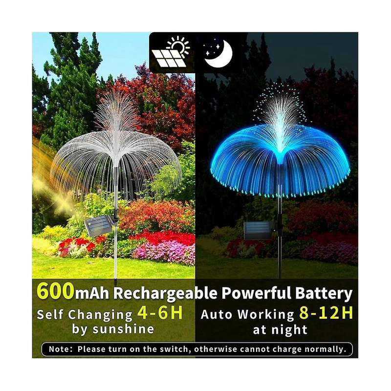 Solar Garden Lights Outdoor Decorative Waterproof, Solar Yard Light Outside Decorations Color Chang
