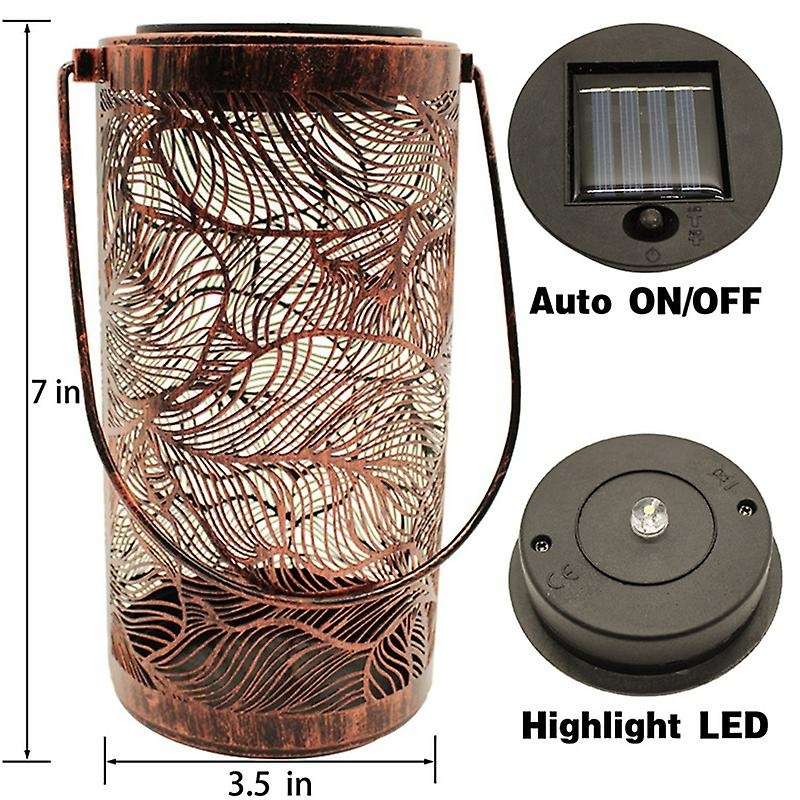 Solar Lantern Retro Garden Solar Lamp Hollowed Out Shadow Lantern Hanging Lamp Lighting Outdoor Land