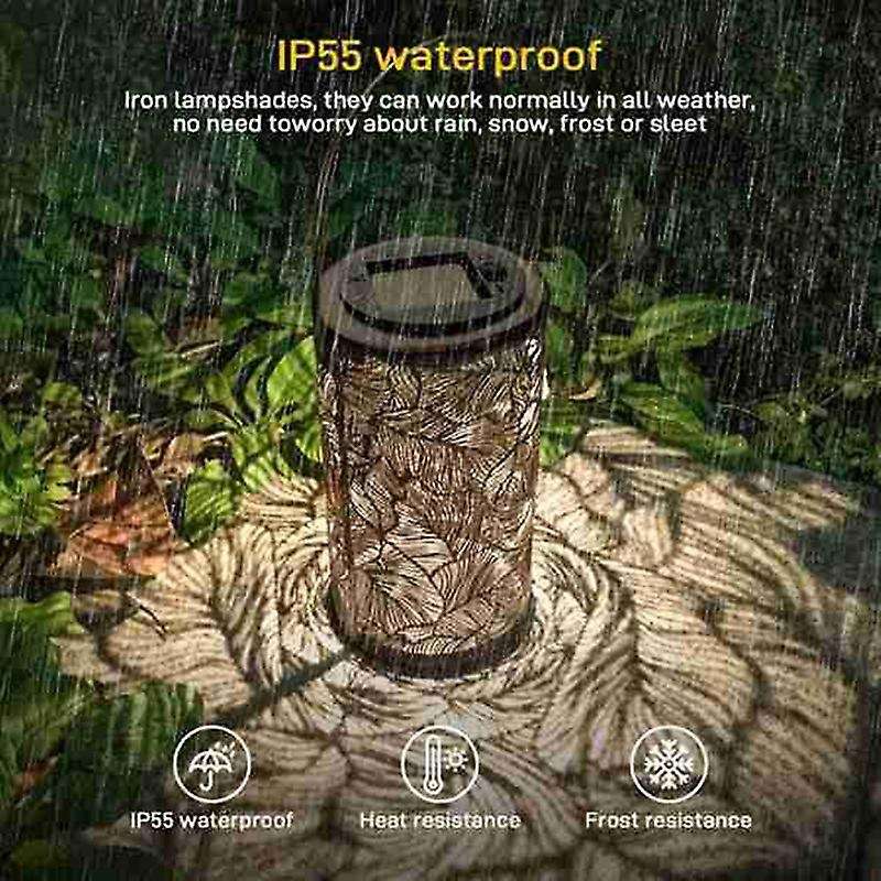 Solar Lantern Retro Garden Solar Lamp Hollowed Out Shadow Lantern Hanging Lamp Lighting Outdoor Land