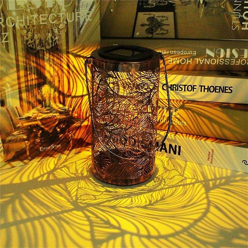 Solar Lantern Retro Garden Solar Lamp Hollowed Out Shadow Lantern Hanging Lamp Lighting Outdoor Land