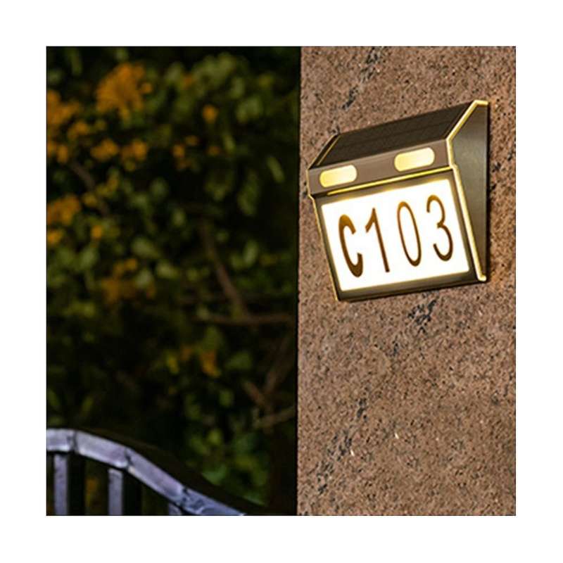 Solar House Number Light, Door Numbers Led Lights Outdoor with Ip65 Waterproof Material with 3 Light