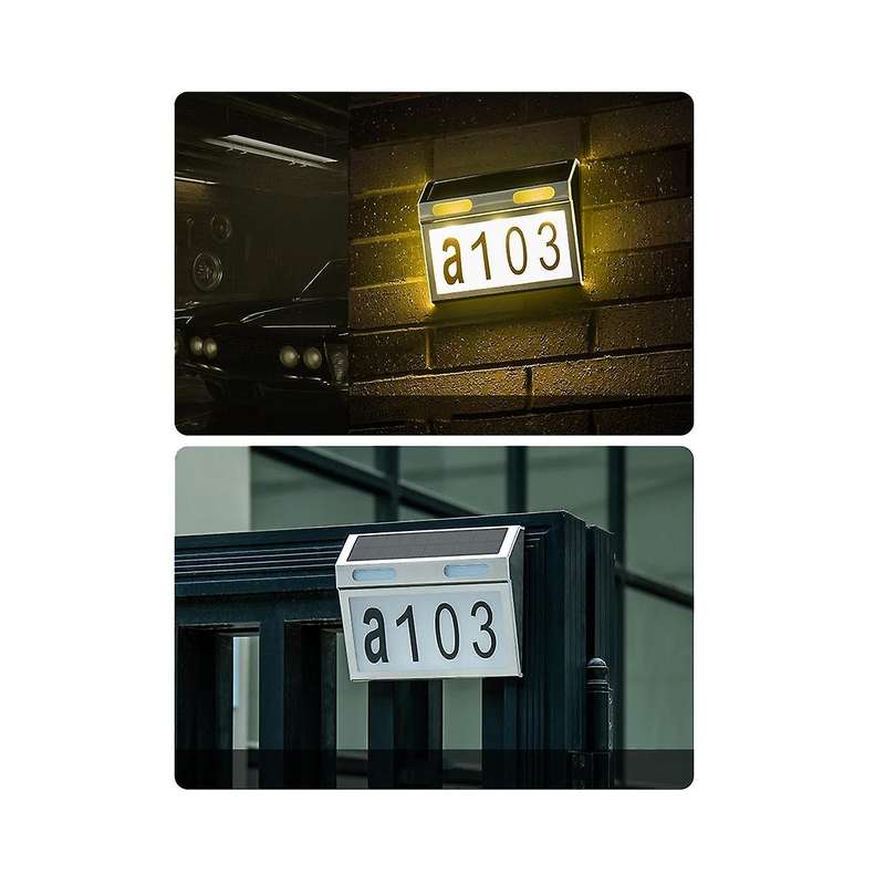 Solar House Number Light, Door Numbers Led Lights Outdoor with Ip65 Waterproof Material with 3 Light