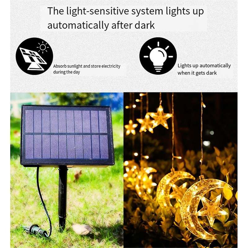 Solar Led Icicle String Lights 3.5M 3V USB Warm Light Waterproof Outdoor Decoration for Bedroom Gar