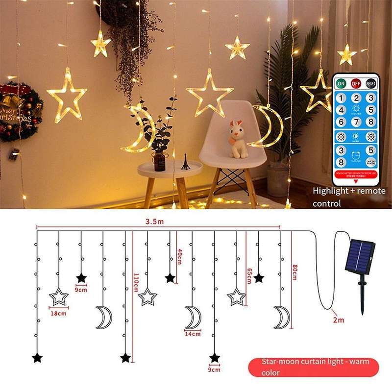 Solar Led Icicle String Lights 3.5M 3V USB Warm Light Waterproof Outdoor Decoration for Bedroom Gar