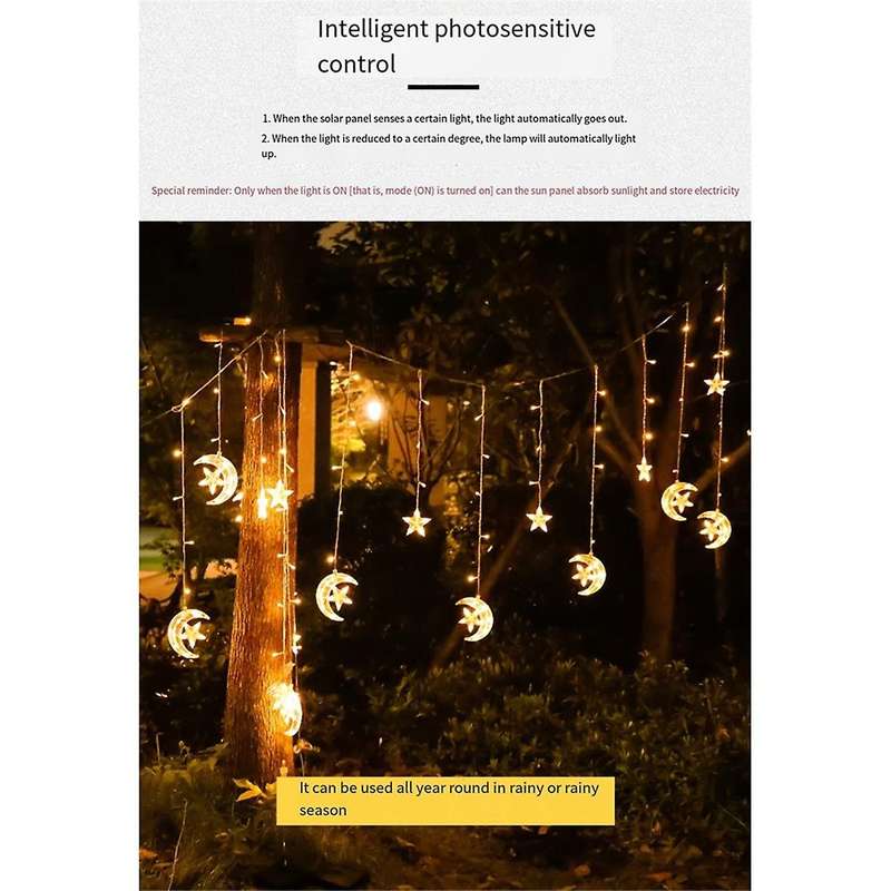 Solar Led Icicle String Lights 3.5M 3V USB Warm Light Waterproof Outdoor Decoration for Bedroom Gar