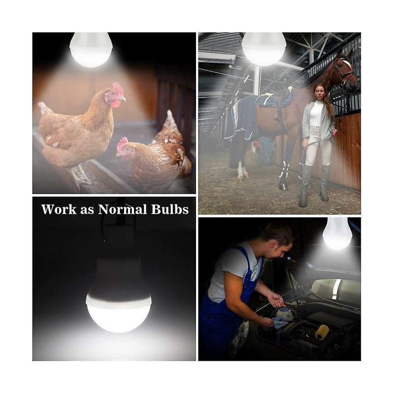 Solar Light Bulbs Rechargeable Indoor/outdoor Led Solar Lights for Camping Emergency Power Outage wi