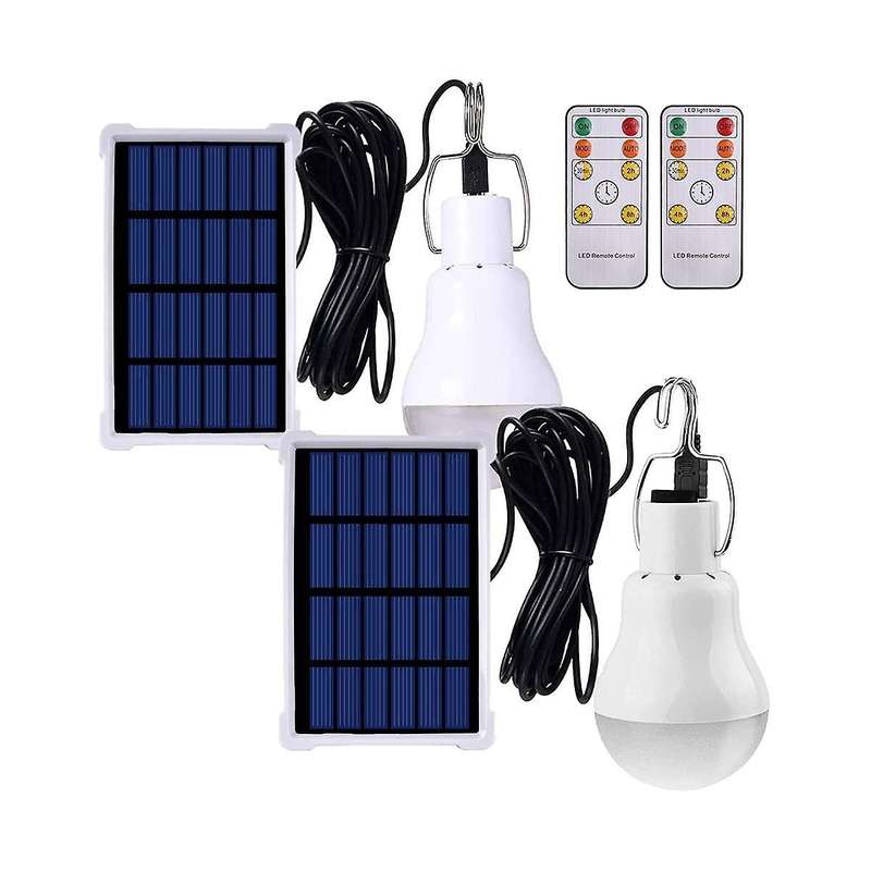 Solar Light Bulbs Rechargeable Indoor/outdoor Led Solar Lights for Camping Emergency Power Outage wi