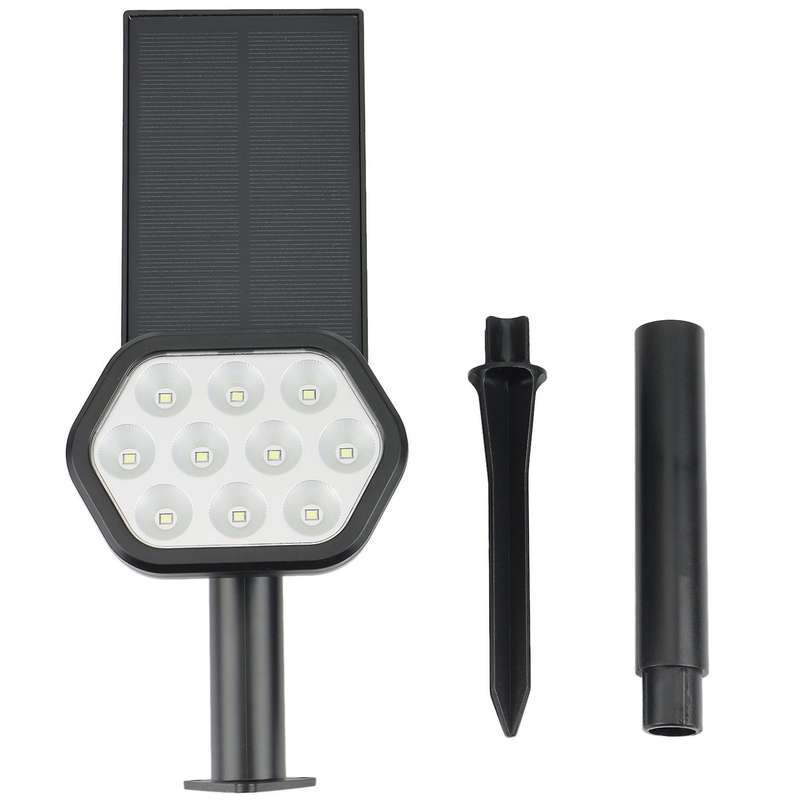 Solar Light 10 LED Solar Spotlights Outdoor Waterproof 2-In-1 Solar Landscape Lighting Garden Pool L