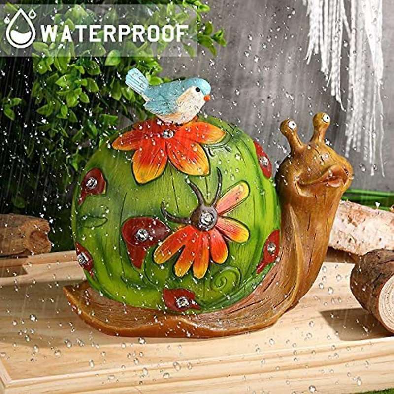 Solar Light Garden Statue with Led Lights Outdoor Garden Waterproof Figurine Decoration for Patio