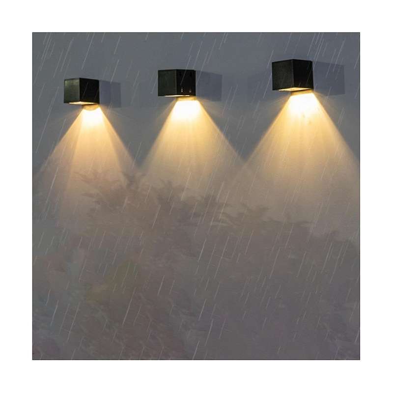 Solar Light -outdoor Garden Square Wall Lamp Sunlight Sensor Waterproof Courtyard Yard Balcony Fenc