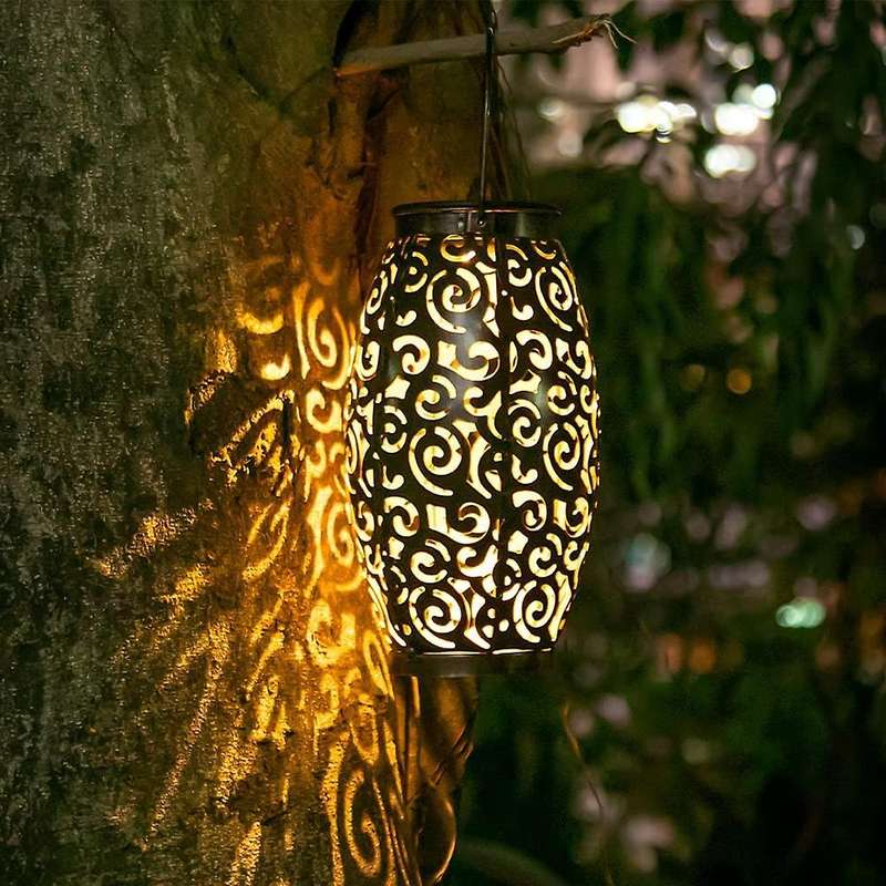 Solar Lights Outdoor Hanging Solar Lantern Garden Table Lights for Patio Courtyard Porch Courtyard P