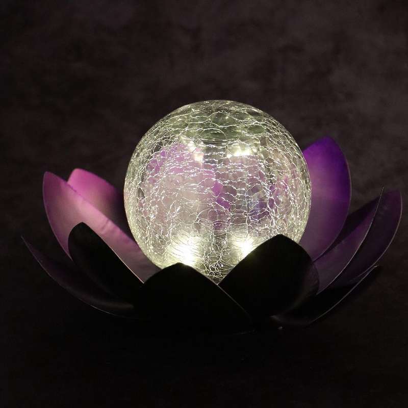 Solar Lotus Light Garden Crack Lighting Ground Plug Landscape Light Waterproof Garden Ice Hockey Bur