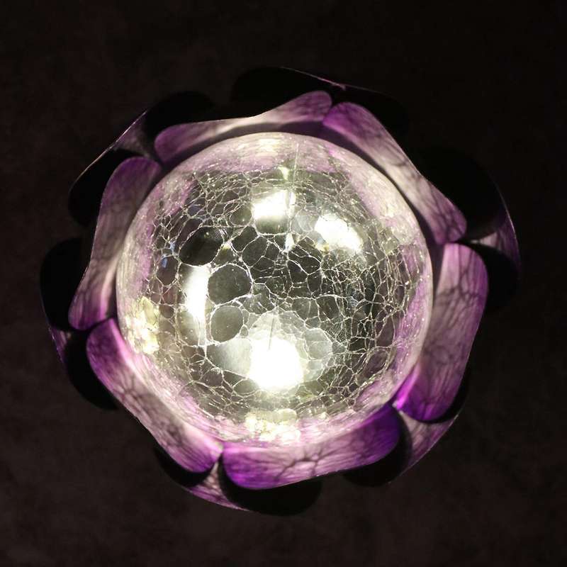 Solar Lotus Light Garden Crack Lighting Ground Plug Landscape Light Waterproof Garden Ice Hockey Bur