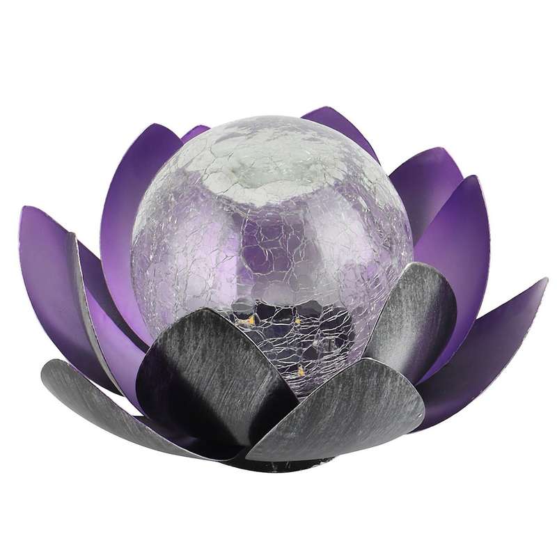 Solar Lotus Light Garden Crack Lighting Ground Plug Landscape Light Waterproof Garden Ice Hockey Bur