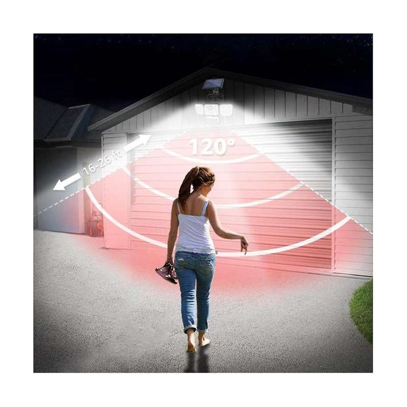 Solar Lights Outdoor Wall Lamp Led Adjustable 4 Heads Garden Yard Street Light Inductive Garage Str