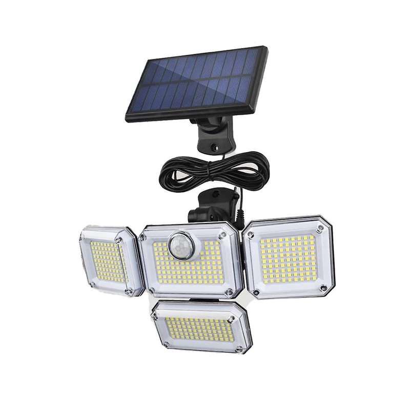 Solar Lights Outdoor Wall Lamp Led Adjustable 4 Heads Garden Yard Street Light Inductive Garage Str