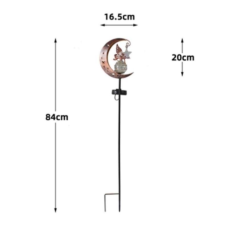 Solar Outdoor Decor, Moon Spirit Glass Ball & , Waterproof Warm LED Light Decor Pathway Patio