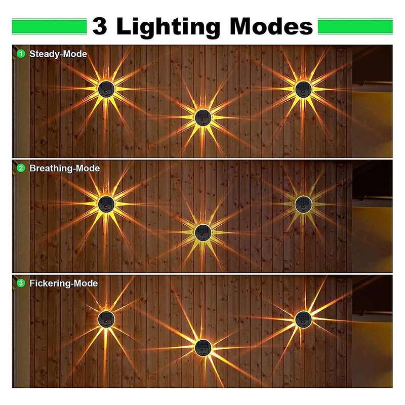 Solar Outdoor Fence Lights for Yard, 10 Pack Solar Landscape Path Lights Outdoor Decorative Lights