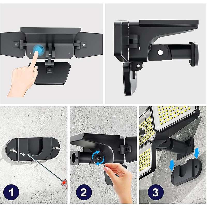 Solar Outdoor Lights, 270 LED 3000LM Motion Sensor Outdoor Light, Solar Powered Security Flood Light