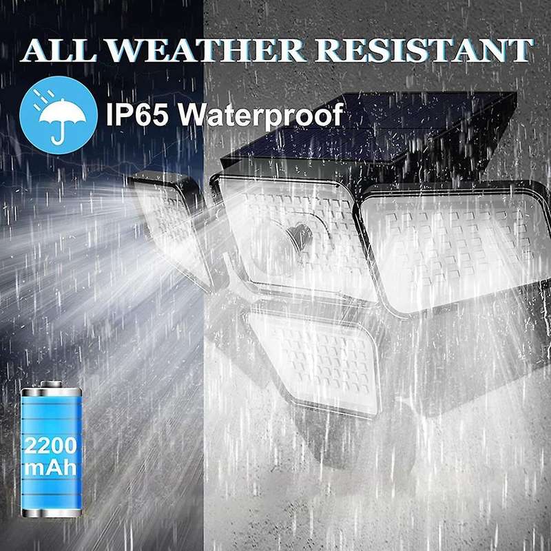 Solar Outdoor Lights, 270 LED 3000LM Motion Sensor Outdoor Light, Solar Powered Security Flood Light