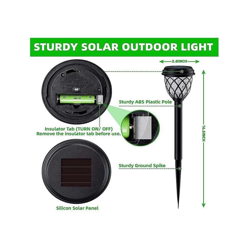 Solar Outdoor Lights, Solar Lights Outdoor Waterproof Ip65, Bright Powered By Solar Garden Lights F