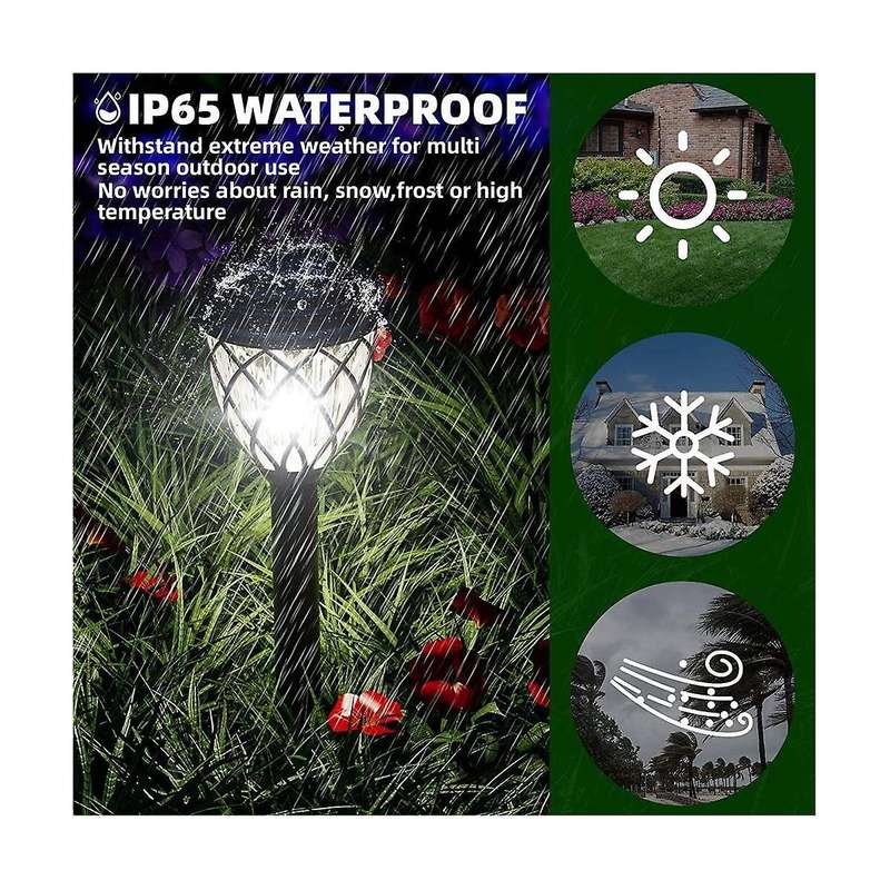 Solar Outdoor Lights, Solar Lights Outdoor Waterproof Ip65, Bright Powered By Solar Garden Lights F