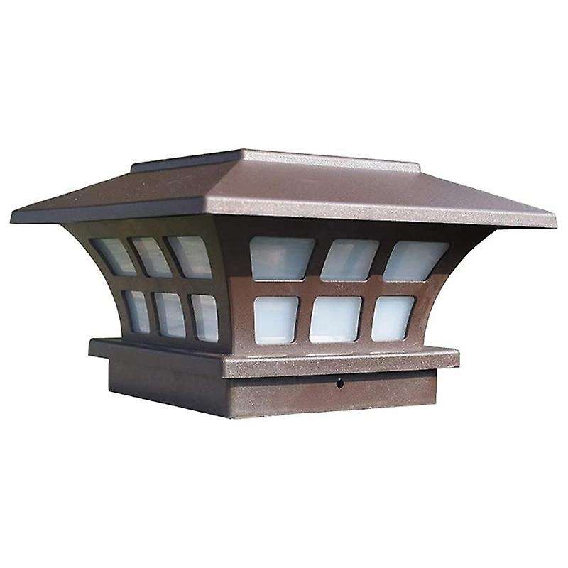 Solar Post Lamp Outdoor Waterproof Column Head Light for Garden Wall Lamp Garden Fence Landscape La